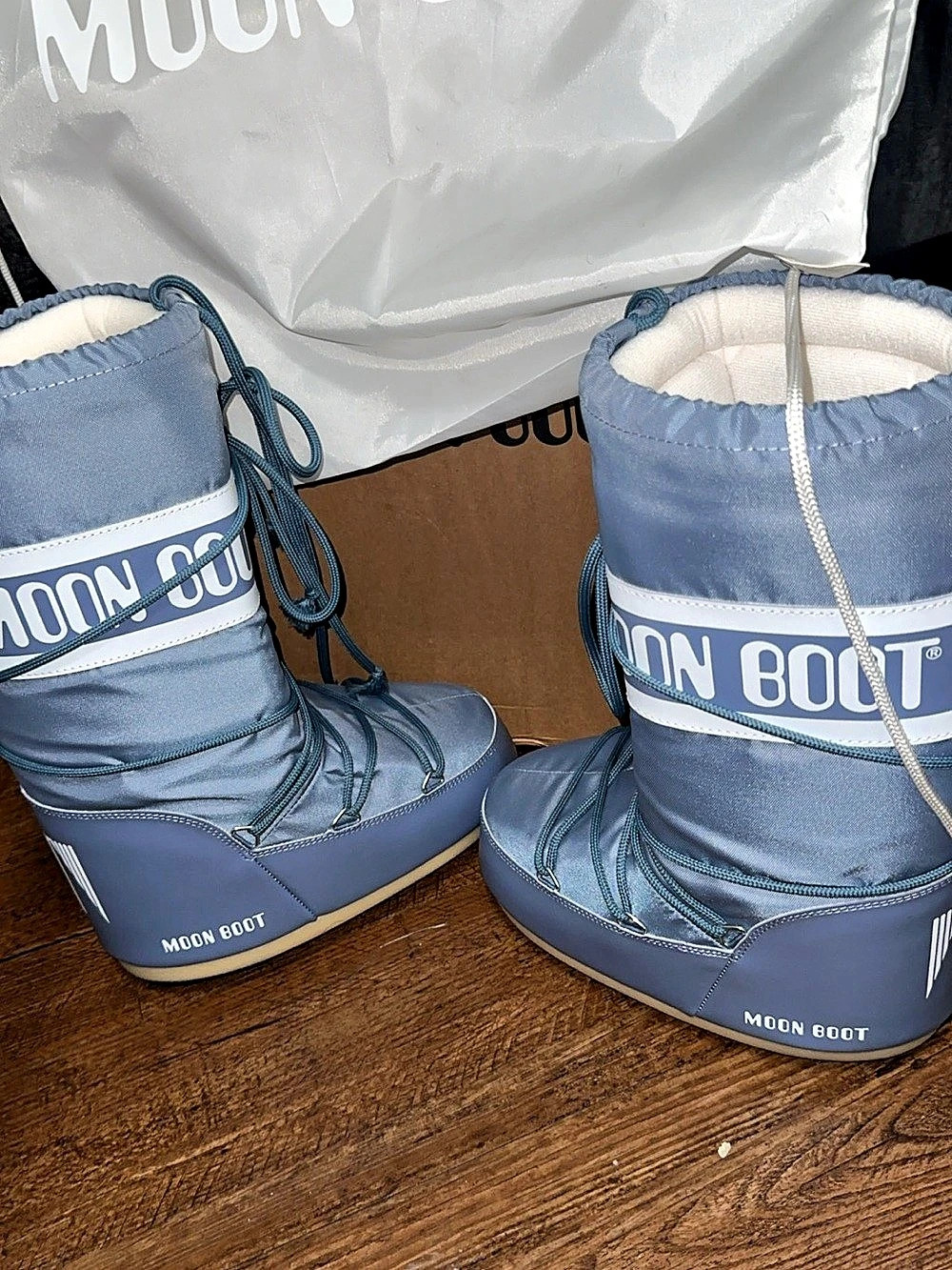 Moon Boot Icon Blue Winter Boots Like New